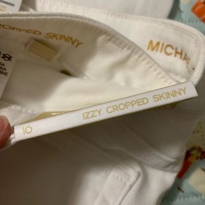 MK cropped White capris Size10